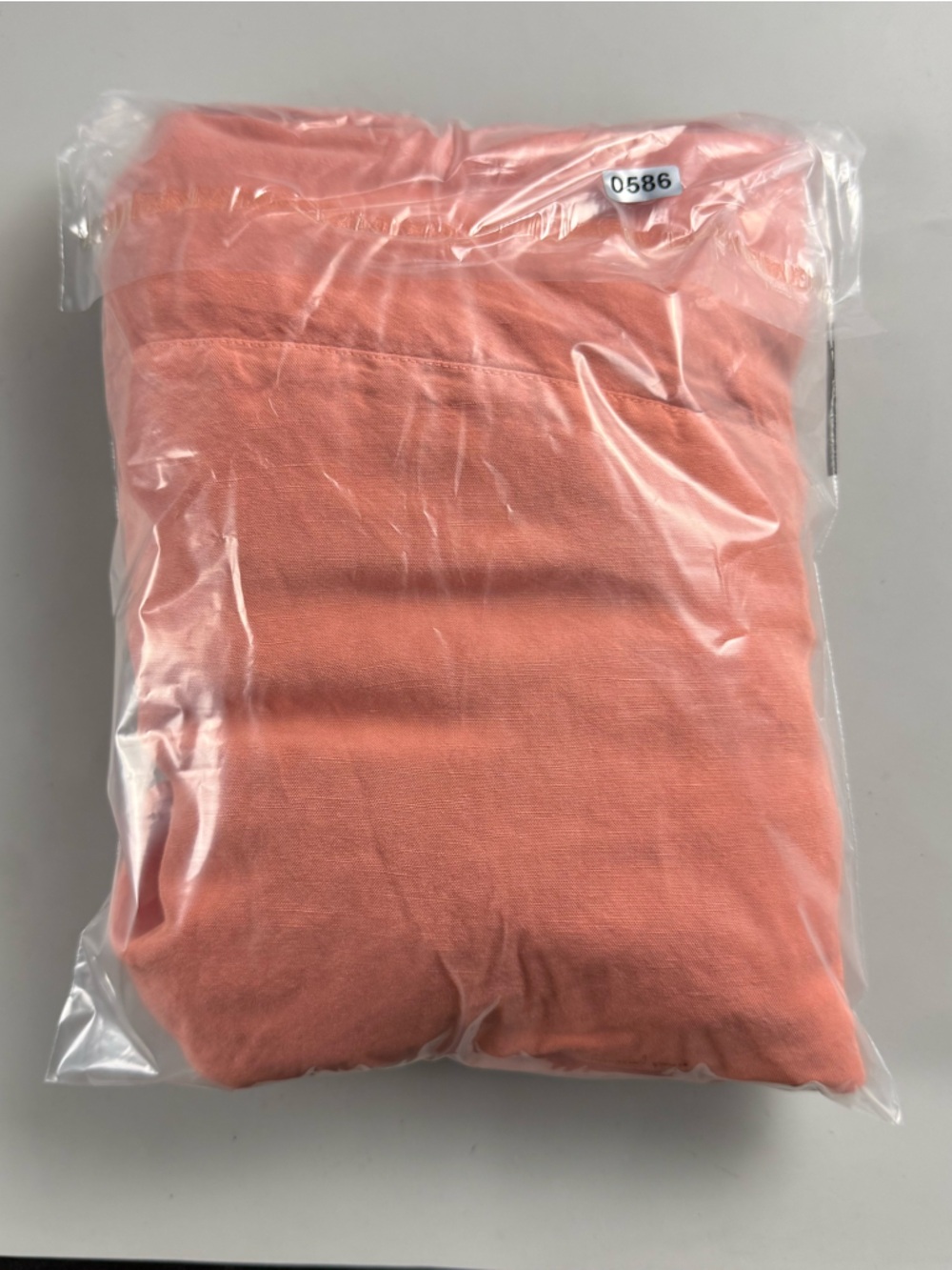 Zara Linen Blend Cutout Midi Dress Peach Coral Puff Sleeve XS - Picture 11 of 11
